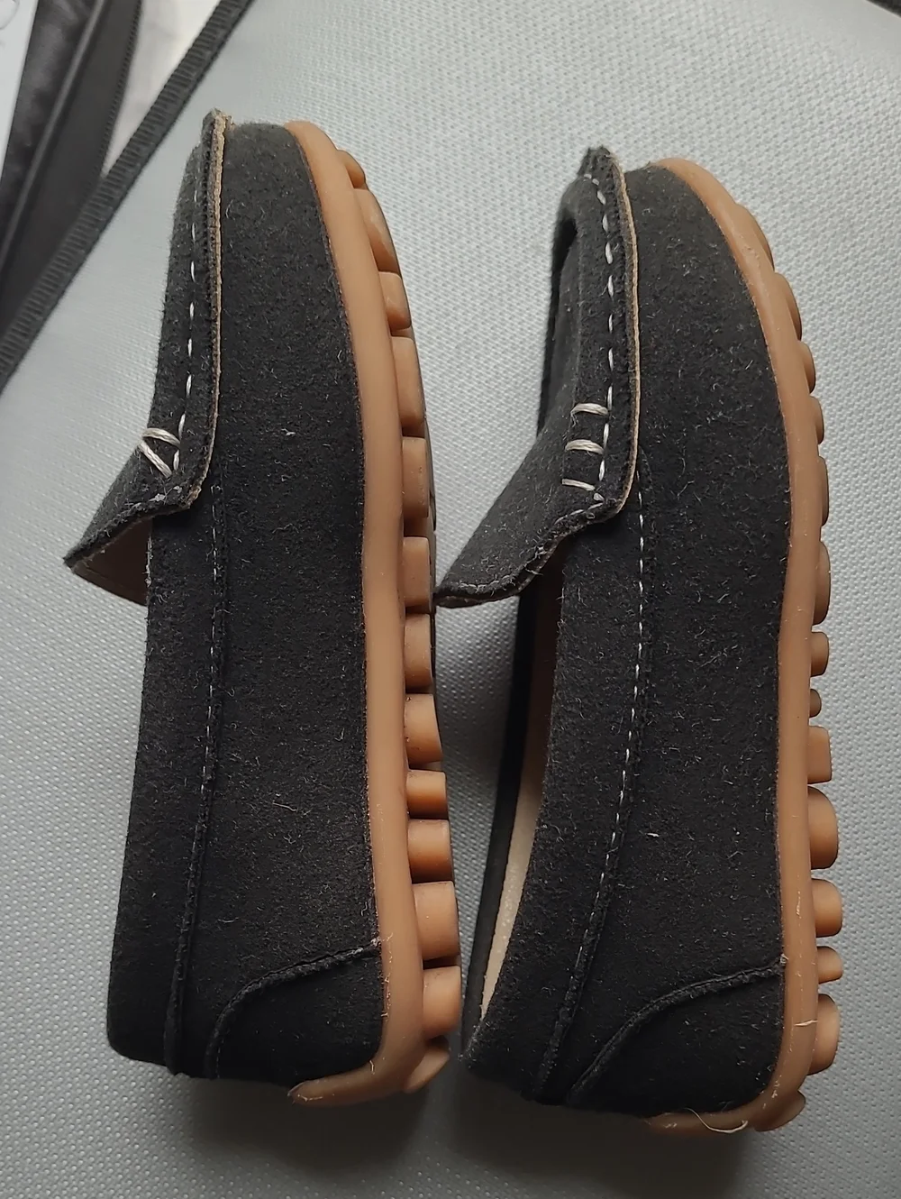 Toddler Boys Shoes Loafers Suede Black Slip On Moccasin Oxford 7